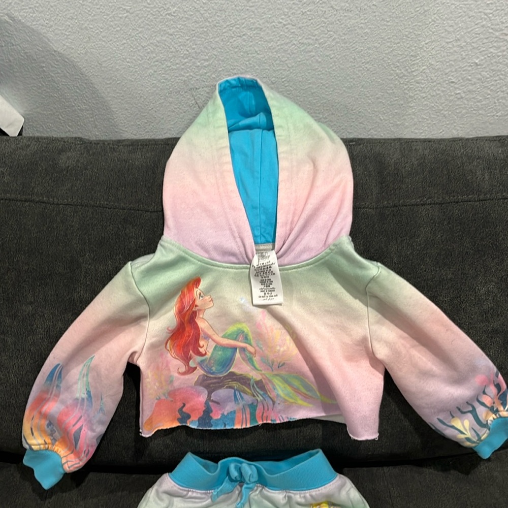 Little Mermaid Crop sweater and jogger sweat pants
